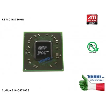 216-0674026 BGA AMD ATI Radeon 216-0674026 RS780 RS780MN IGP Graphic GPU IC Chip Grafico Chipset Video North Bridge Notebook ...