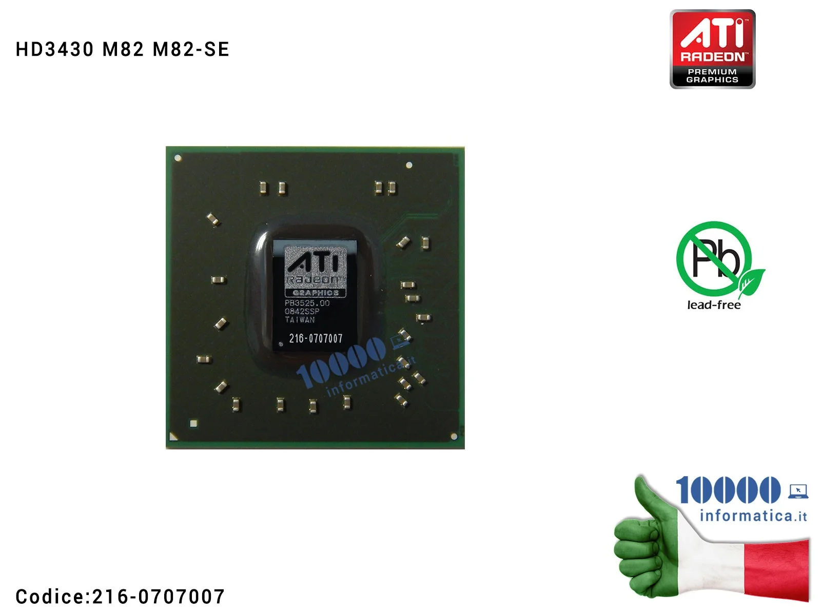 216-0707007 BGA AMD ATI Radeon 216-0707007 HD3430 M82 M82-SE IGP Graphic GPU IC Chip Grafico Chipset Video North Bridge Noteb... 216-0707007 BGA AMD ATI Radeon 216-0707007 HD3430 M82 M82-SE IGP Graphic GPU IC Chip Grafico Chipset Video North Bridge Noteb...