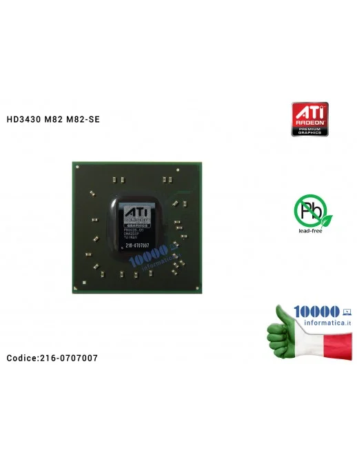 216-0707007 BGA AMD ATI Radeon 216-0707007 HD3430 M82 M82-SE IGP Graphic GPU IC Chip Grafico Chipset Video North Bridge Noteb...