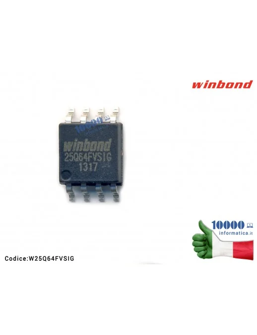 25Q64FVSIG IC Chip Bios WINBOND W25Q64FVSSIG W25Q64FVSIG 25Q64FVSIG 25Q64 64MB Flash SPI Bus Puce SOP8 SOIC 8