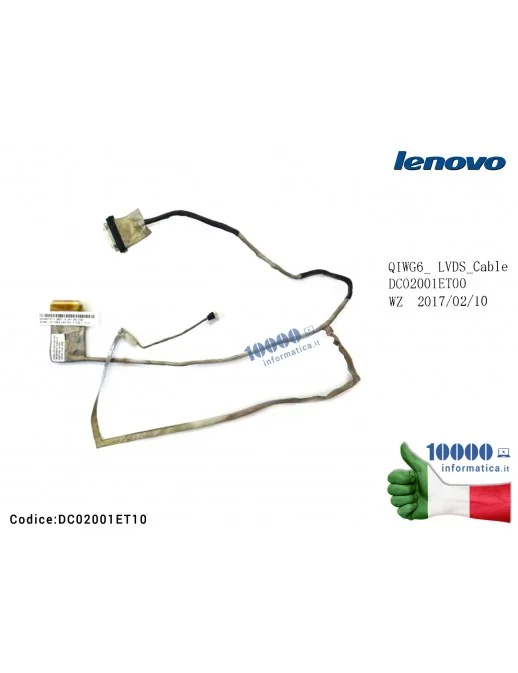 DC02001ET10 Cavo Flat LCD LENOVO G580 G585 G580A G480 G485 DC02001ET10 QIWG6 (versione 3)
