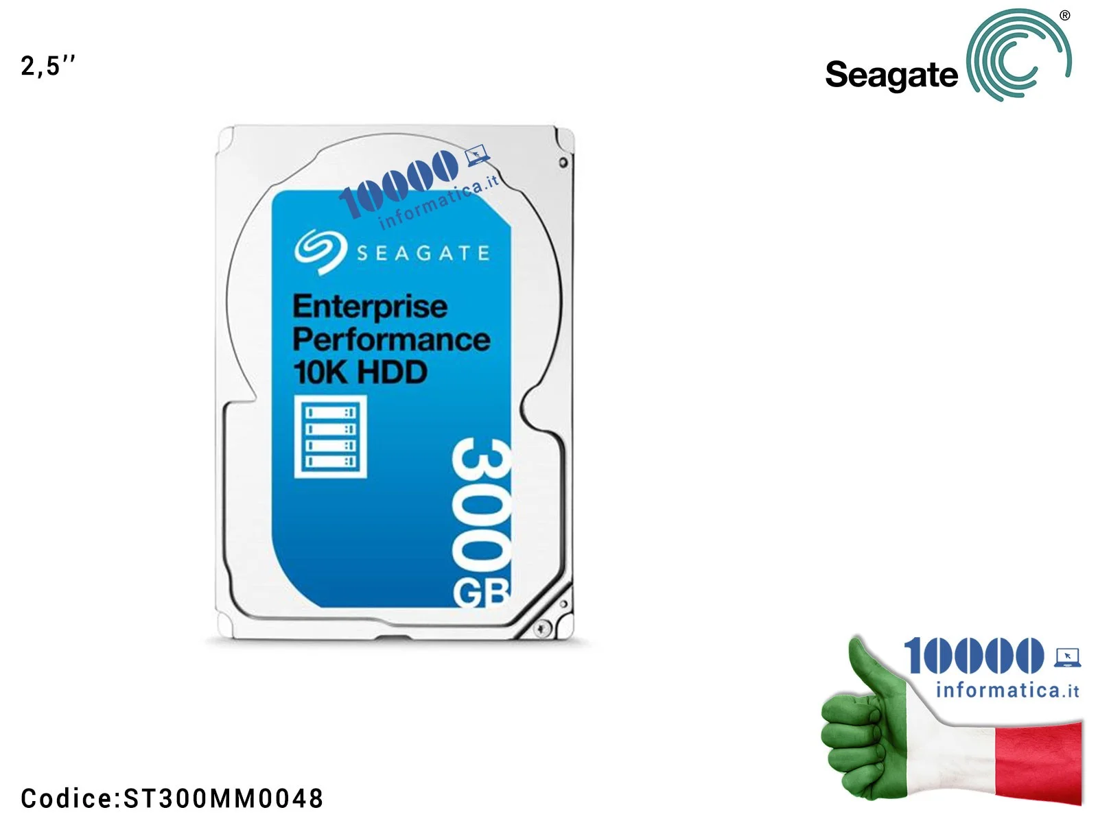 ST300MM0048 Hard Disk Server 2,5'' 300GB SEAGATE Enterprise Performance SAS 10K 10000rpm ST300MM0048 Cache 128MB