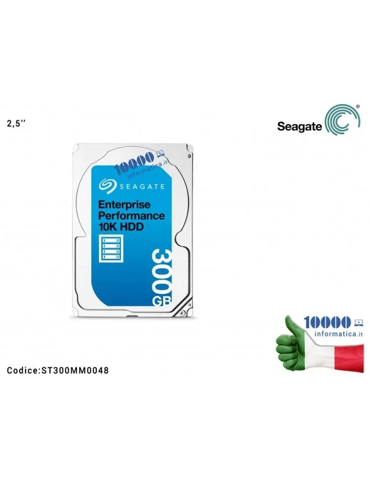 ST300MM0048 Hard Disk Server 2,5'' 300GB SEAGATE Enterprise Performance SAS 10K 10000rpm ST300MM0048 Cache 128MB