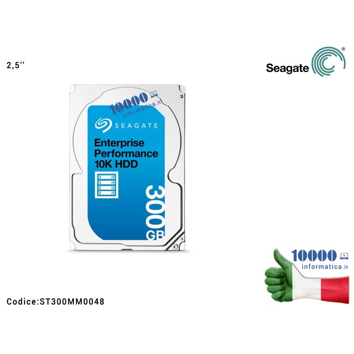 Hard Disk Server 2,5'' 300GB SEAGATE Enterprise Performance SAS 10K 10000rpm ST300MM0048 Cache 128MB