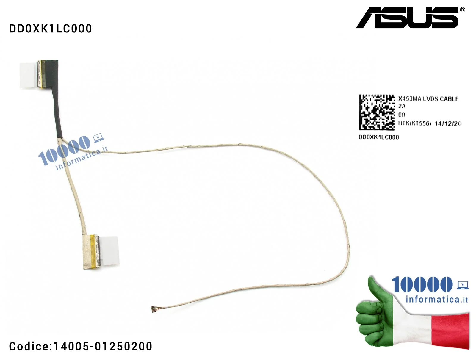 14005-01250200 Cavo Flat LCD ASUS X453 X403M X453MA R413M 14005-01250000 DD0XK1LC000 14005-01250200 Cavo Flat LCD ASUS X453 X403M X453MA R413M 14005-01250000 DD0XK1LC000
