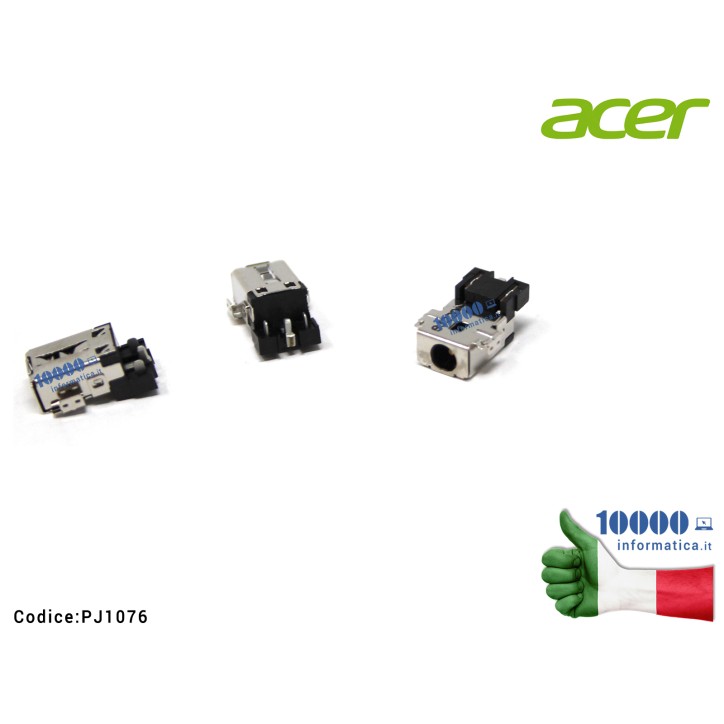 Connettore DC Power Jack PJ1076 ACER Swift 3 SF315-52 Aspire A515-56 (N20C5) A514-53 A514-53G TravelMate P215 TMP215 P215-52 P21 Connettore DC Power Jack PJ1076 ACER Swift 3 SF315-52 Aspire A515-56 (N20C5) A514-53 A514-53G TravelMate P215 TMP215 P215-52 P21