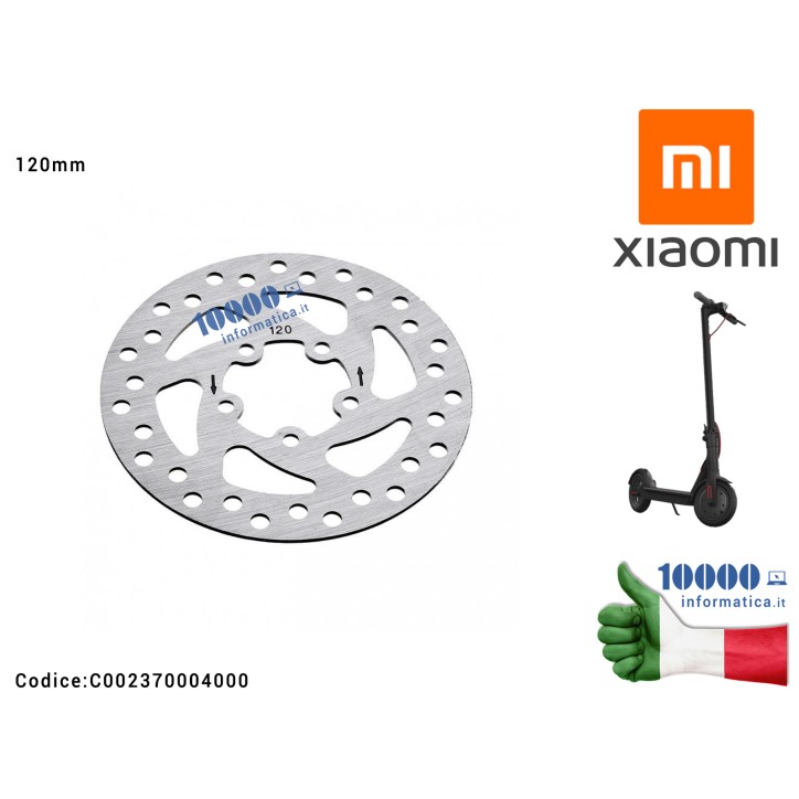 Disco Freno Monopattino Originale Certificato Xiaomi (120) Mi M365, Pro, Pro 2 Disco Freno XIAOMI Mi M365 PRO PRO 2 [120mm] Monopattino Disk Brake Mi Electric Scooter Pro C002370004000