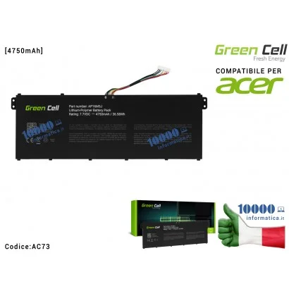 Batteria AP16M5J Green Cell Compatibile per ACER Aspire 3 A315 A315-31 A315-42 A315-51 A317-51 A114-31 [4750mAh]