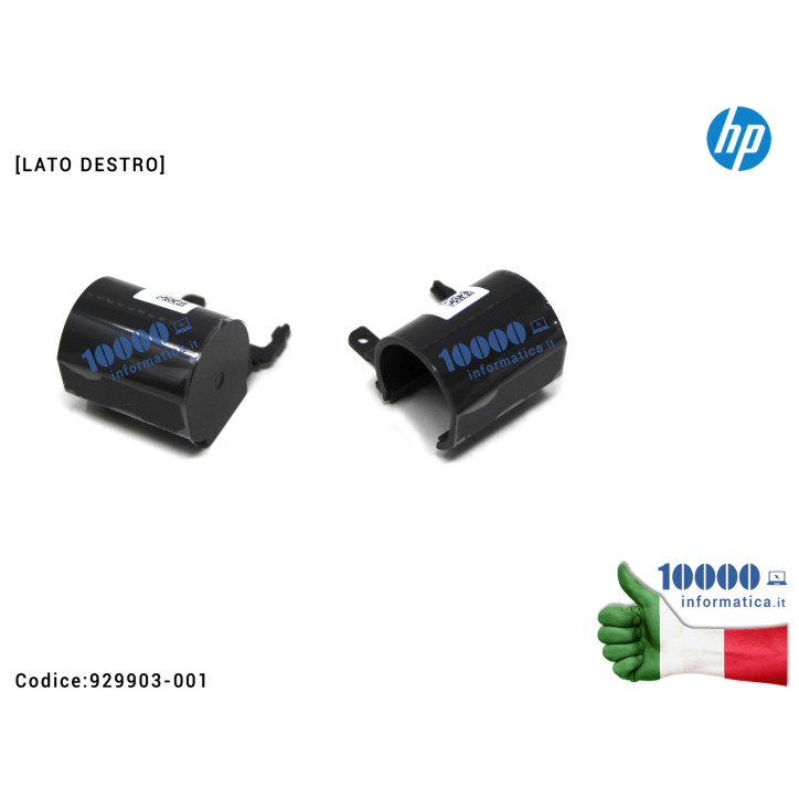 Copri Cerniera Cover Hinge [DX] [Dark Ash Silver] HP Pavilion 15-BS 15-BW 250 G6 255 G6 TPN-C129 TPN-C130 [DESTRO] (GRIGIO SCURO