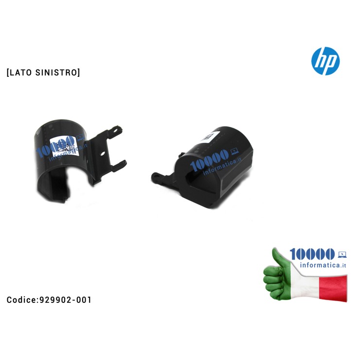 Copri Cerniera Cover Hinge [SX] [Dark Ash Silver] HP Pavilion 15-BS 15-BW 250 G6 255 G6 TPN-C129 TPN-C130 [SINISTRO] (GRIGIO SCU