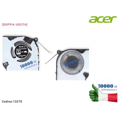 13270 Ventola Fan CPU ACER Nitro 5 AN515-43 AN515-54 AN515-55 AN517-51 AN517-52 AN715-51 (DOPPIA USCITA)