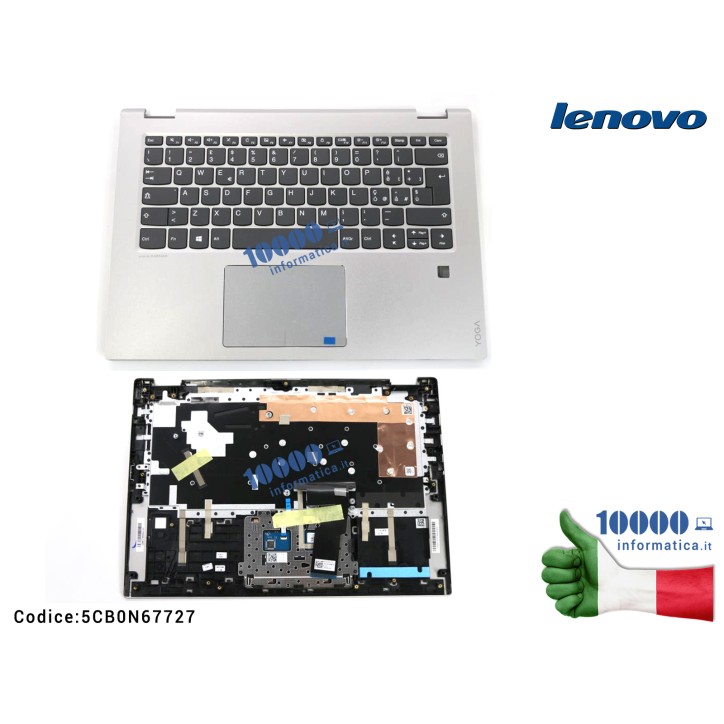 Tastiera Italiana Completa di Top Case Superiore LENOVO [Mineral Grey] Yoga 520-14IKB (80X8) (80YM)