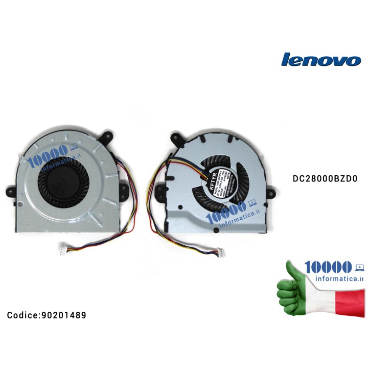 Ventola Fan CPU LENOVO IdeaPad S300 S310 S400 S405 S410 S415 DC28000BZD0 90201489