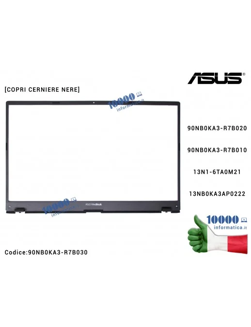 90NB0KA3-R7B030 Cornice Display Bezel LCD ASUS VivoBook F512 X512 S512 (Nero/Nero) X512F X512J X512JP X512U X512UA S512F 13N1...