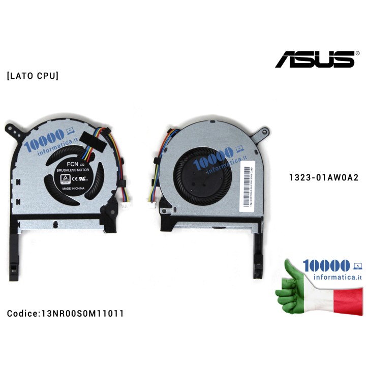 Ventola Fan CPU ASUS TUF Gaming FX505 FX505G FX505GM FX705D FX705DU FX705G FX705GM [GTX 1060] 1323-01AW0A2 13NR00S0M11011 1323-0
