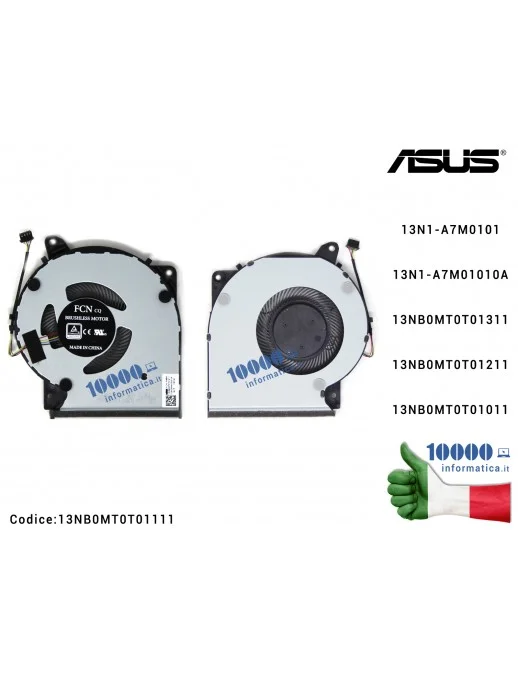 13NB0MT0T01111 Ventola Fan CPU ASUS VivoBook X509B X509D X509DJ X509XA X509XJ X509J X509M X509MA X509U X509UA X509UJ P1510CJA...