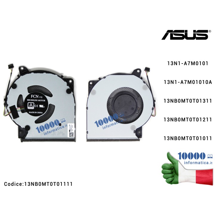 Ventola CPU ASUS 13NB0MT0T01311 per X409 X509 F509 M509 D509 R409 P509 Ventola Fan CPU ASUS VivoBook X509 X509B X509D X509DJ X50 Ventola CPU ASUS 13NB0MT0T01311 per X409 X509 F509 M509 D509 R409 P509 Ventola Fan CPU ASUS VivoBook X509 X509B X509D X509DJ X50