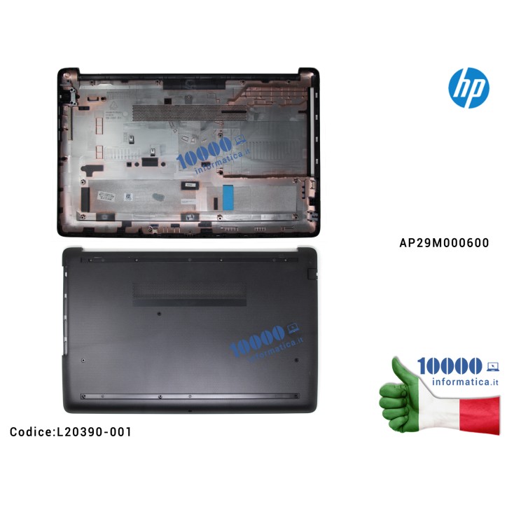 Bottom Case Scocca Inferiore HP [NERO - Jet black] 250 G7 255 G7 256 G7 15-DA 15-DB 15-DR TPN-C135 TPN-C136 AP29M000600 L20390-0