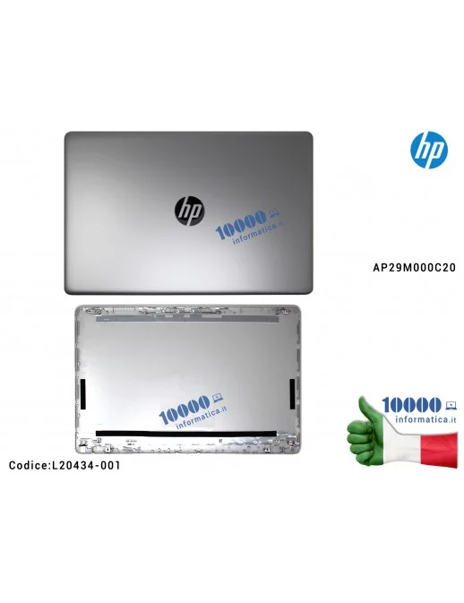 L20434-001 Cover LCD [SILVER] HP [Versione 1] 250 G7 255 G7 15-DA 15-DB 15G-DR 15G-DX 15Q-DS (Natural Silver) AP29M000C20
