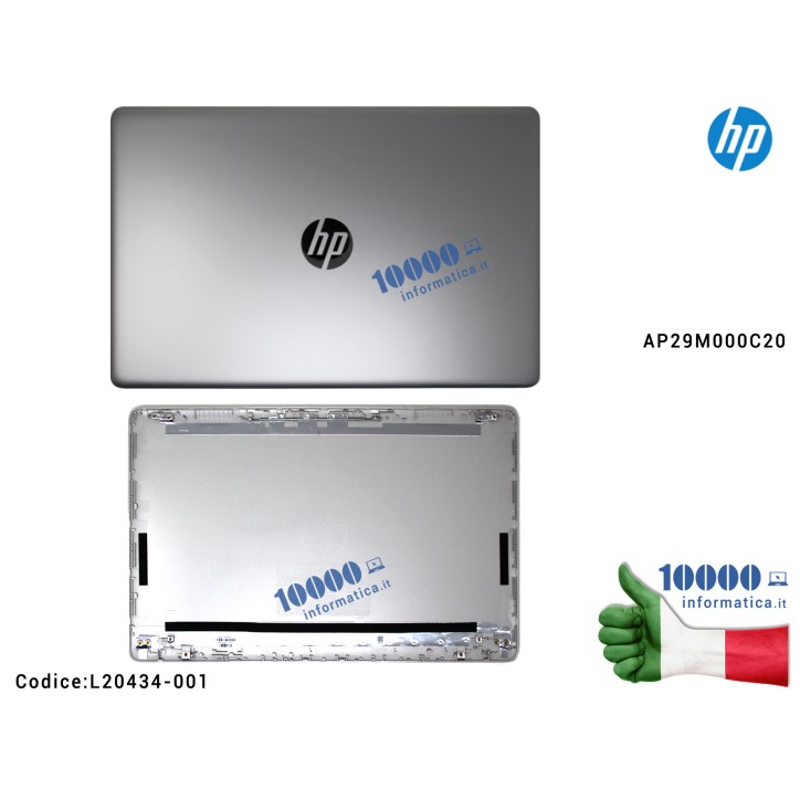 Cover LCD [SILVER] HP [Versione 1] 250 G7 255 G7 15-DA 15-DB 15G-DR 15G-DX 15Q-DS (Natural Silver) AP29M000C20