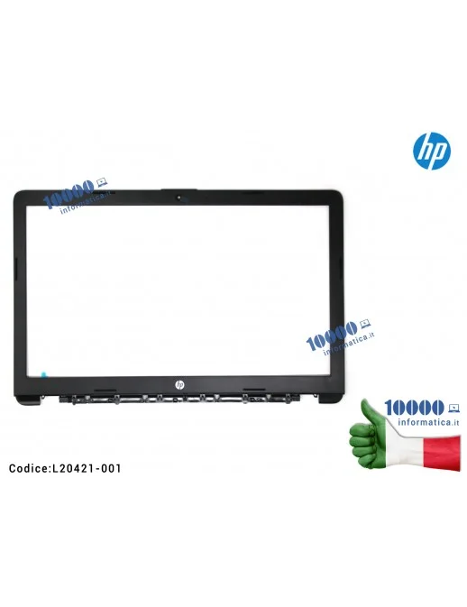 L20421-001 Cornice Display Bezel LCD HP [Versione 1] 250 G7 255 G7 256 G7 15-DA 15-DA0134NL 15-DA000 15-DB 15-DR TPN-C135 TPN...