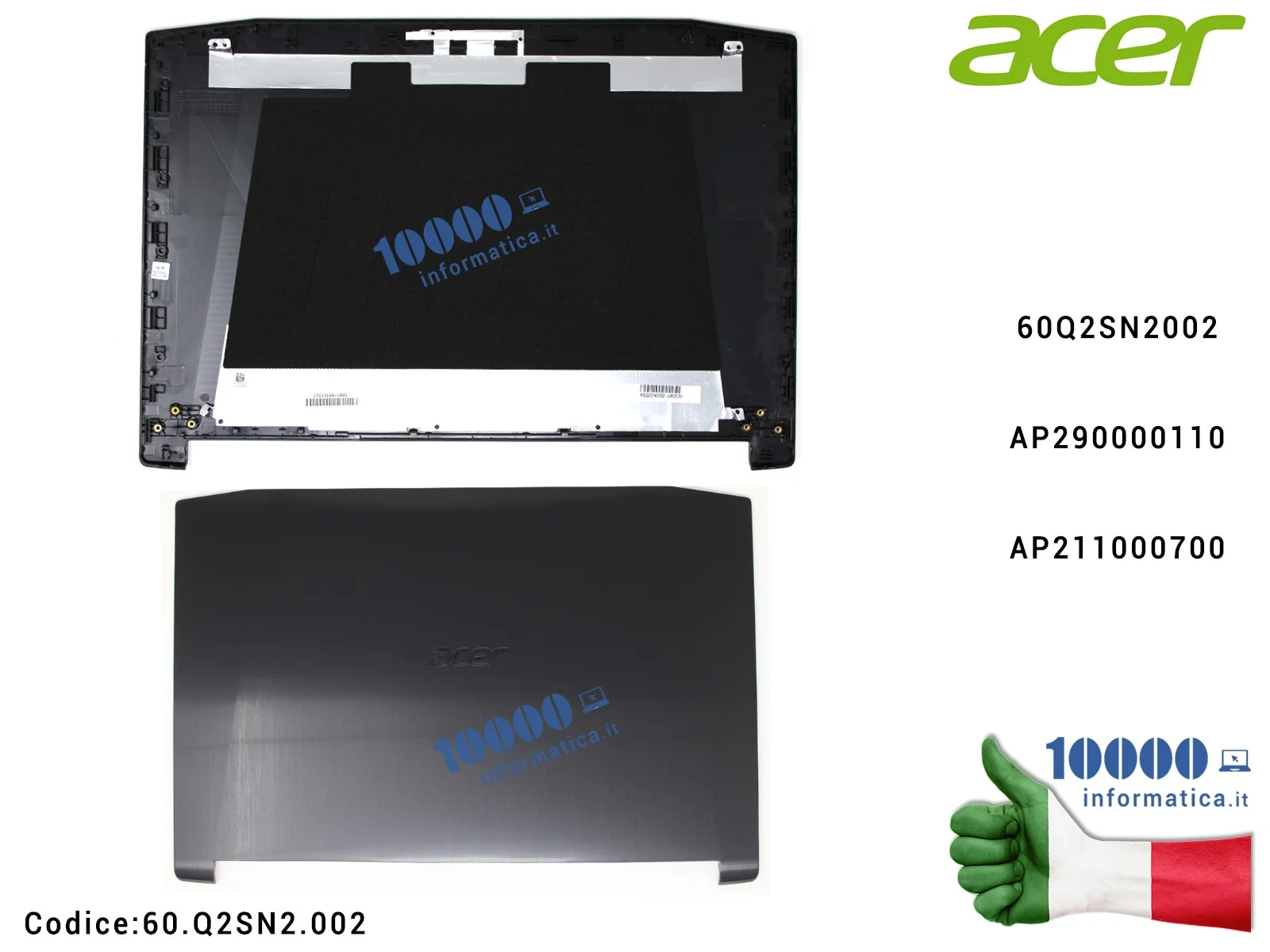 60.Q2SN2.002 Cover LCD ACER Nitro 5 AN515-41 AN515-42 AN515-51 AN515-52 AN515-53 (N17C1) AP290000110 60Q2SN2002 AP211000700 60.Q2SN2.002 Cover LCD ACER Nitro 5 AN515-41 AN515-42 AN515-51 AN515-52 AN515-53 (N17C1) AP290000110 60Q2SN2002 AP211000700