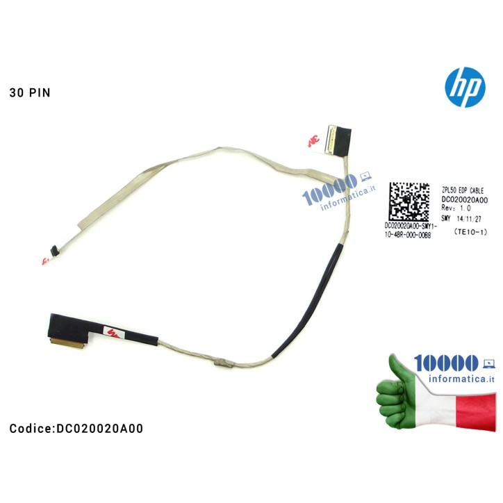 Cavo Flat LCD HP ProBook 450 G2 455 G2 (30 PIN) DC020020A00 ZPL50 EDP CABLE SIMYA
