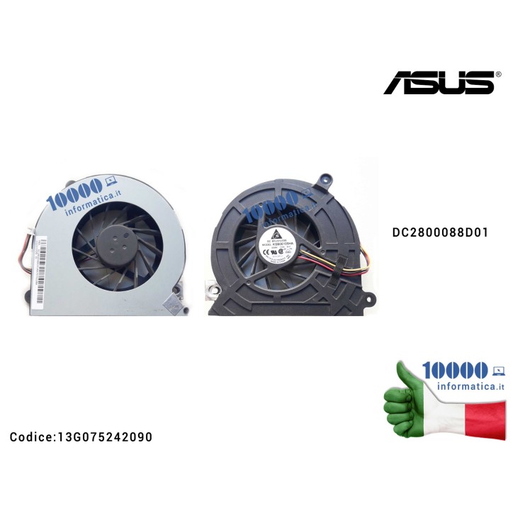 Ventola di Raffreddamento Fan CPU ASUS All In One ET2010 ET2011 (3 PIN) NCL30 KSB06105HA-9L01 ET2010AG ET2010AGT ET2010P ET2010P