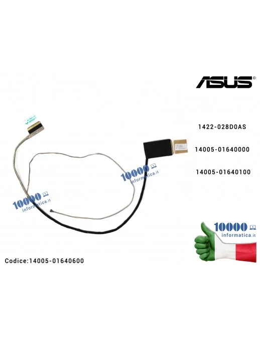 14005-01640600 Cavo Flat LCD ASUS [40 PIN] GL552 GL552J GL552JX GL552V GL552VW GL552VL ZX50J ZX50JX ZX50VW ZX50VX 1422-028D0A...