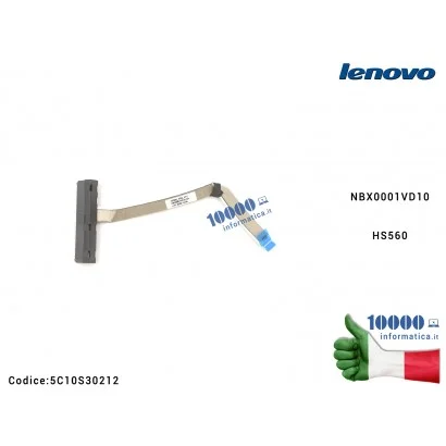 Cavo Connettore FFC Hard Disk HDD SATA LENOVO IdeaPad 3-15ALC6 15ALC6 (82MF) (82KU) IdeaPad 3-15IT (82H8) V15 G4-IAH (83FS) V15 G2-ITL (82KB) V15 G2-ALC (82KD) NBX0001VD10 HS560
