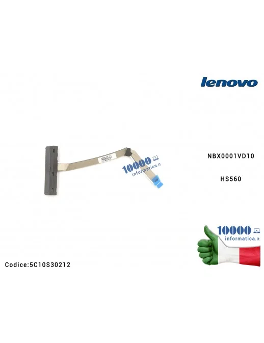 5C10S30212 Cavo Connettore FFC Hard Disk HDD SATA LENOVO IdeaPad 3-15ALC6 15ALC6 (82MF) (82KU) IdeaPad 3-15IT (82H8) V15 G4-I...