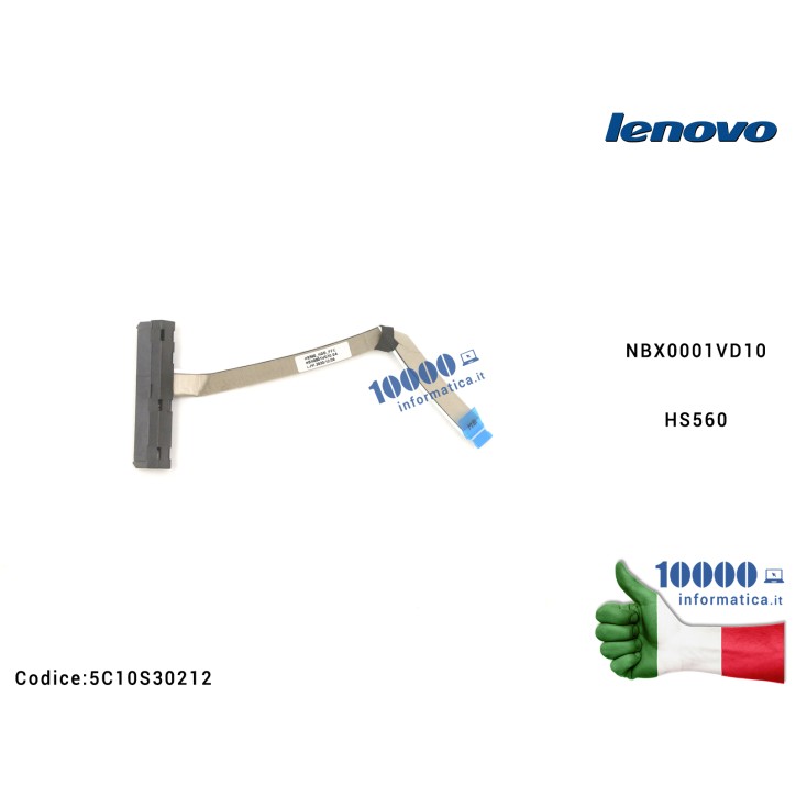 Cavo Connettore FFC Hard Disk HDD LENOVO IdeaPad 3-15ALC6 15ALC6 (82MF) (82KU) IdeaPad 3-15IT (82H8) V15 G4-IAH (83FS) V15 G2-IT
