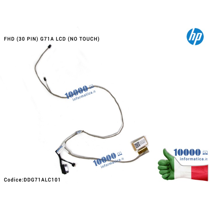 Cavo Flat LCD HP Pavilion 15-CC [G71A FHD LCD IR] DDG71ALC101 15-CC 14-BK 15-CD 15-CK TPN-Q190 TPN-Q191 TPN-Q201