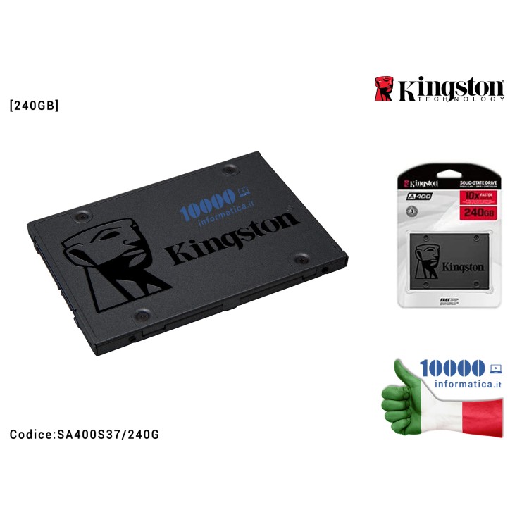 HARD DISK SSD INTERNO 240 GB SATA-III 2,5" KINGSTON SA400S37/240G
