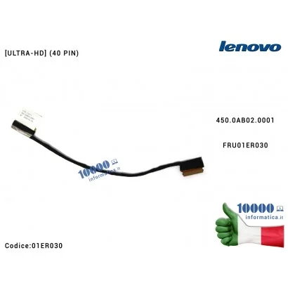 01ER030 Cavo Flat LCD LENOVO ThinkPad T570 T580 P51S P52S [UHD] (40 PIN) 450.0AB02.0001 FRU01ER030
