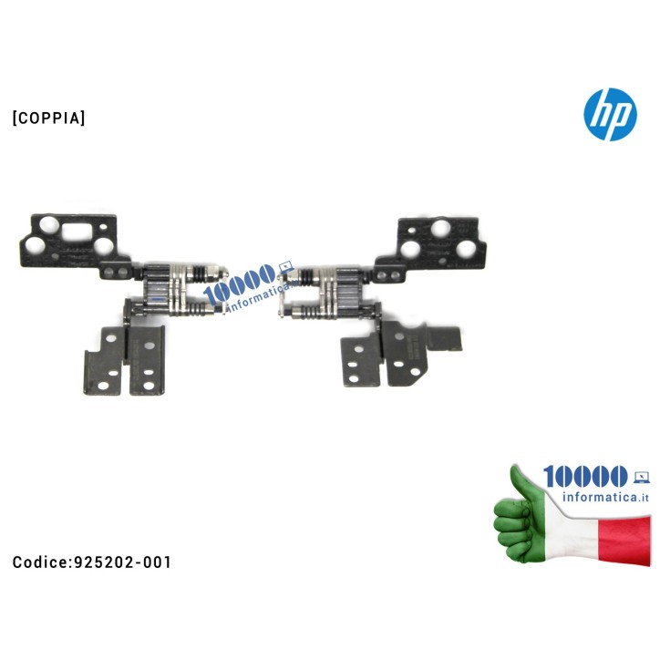 Cerniere Hinges LCD [COPPIA] HP 15-BP 15M-BP TPN-W127 TPN-W128  [R+L] 925202-001