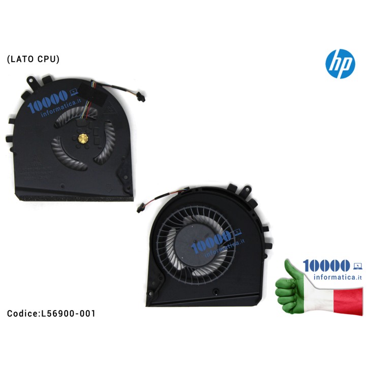 Ventola Fan CPU HP 15-DK TPN-C141 15-DK0046NR 15-DK0009NG 15-DK0100NR 15-DK0068WM (LATO DESTRO) L56900-001