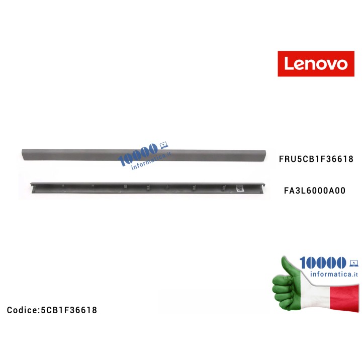 Copri Cerniere Coperchio LENOVO [Grigio Platino] IdeaPad 1-15ADA7 (82R1) 1-15AMN7 (82VG) [GRIGIO] 5CB1F36618 FRU5CB1F36618 FA3L6