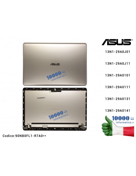90NB0FL1-R7A021 Cover LCD + Cerniere per ASUS VivoBook X580 N580 (Per Modelli No Touch) Silver Gold Cover Top LCD ORIGINALE A...