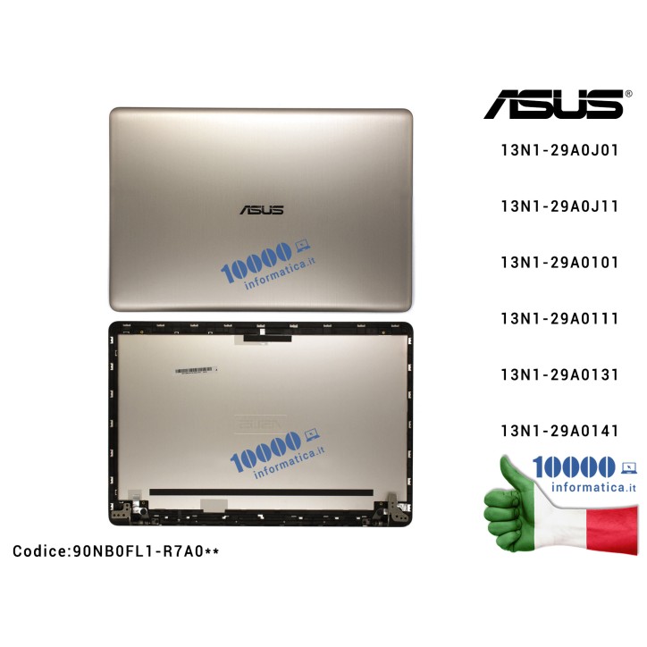 Cover LCD + Cerniere per ASUS VivoBook X580 N580 (Per Modelli No Touch) Silver Gold Cover Top LCD ORIGINALE ASUS per ASUS N580V Cover LCD + Cerniere per ASUS VivoBook X580 N580 (Per Modelli No Touch) Silver Gold Cover Top LCD ORIGINALE ASUS per ASUS N580V
