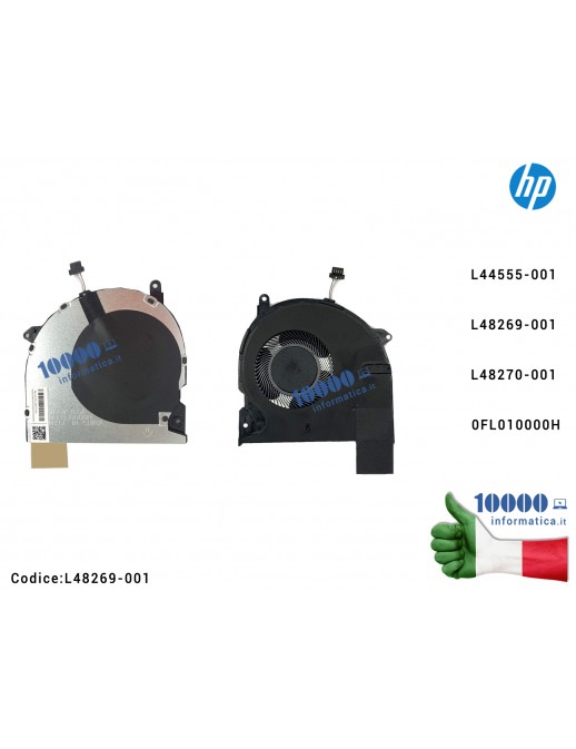 L48269-001 Ventola di Raffreddamento Fan CPU HP [VERS. 1] ProBook 440 G6 445 G6 440 G7 HSN-Q15C HSN-Q17C ZHAN 66 Pro 14 G2 L4...