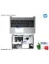 M21742-171 Tastiera Retroilluminata Arabo/Inglese Completa di Top Case Superiore Palmrest HP ProBook 450 G8 [per Finger Print]