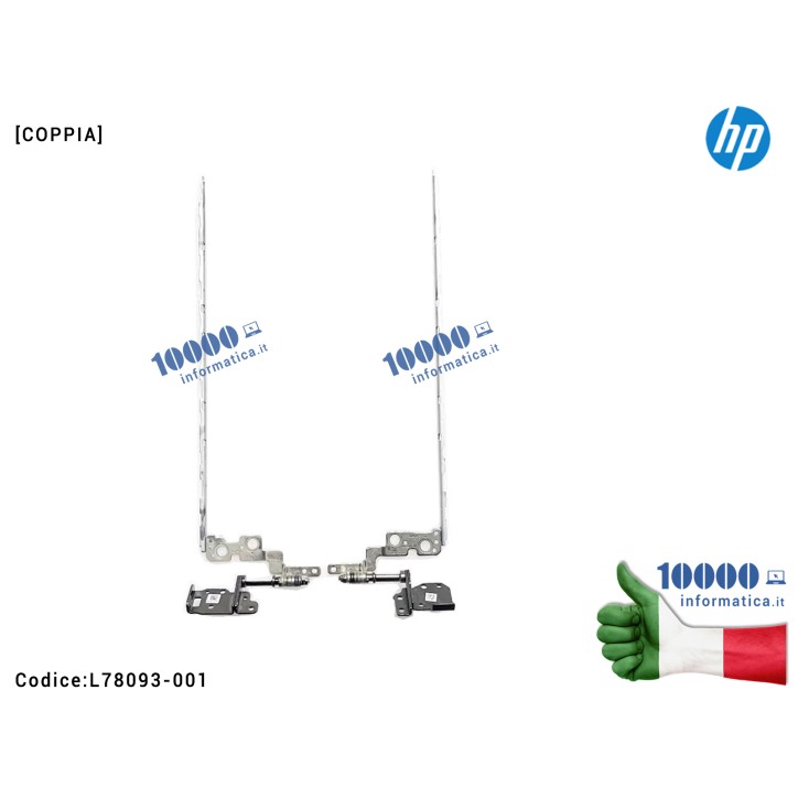 Cerniere Hinges LCD [COPPIA] HP ProBook 440 G7 445 G7 441 G7 446 G7 L78093-001 ZHAN 66 Pro 14 G3 Hinges set Left & Right