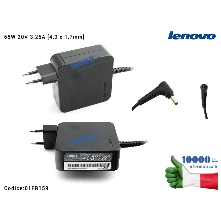 Alimentatore LENOVO 65W 20V 3,25A [4,0 x 1,7mm] IdeaPad S540 310-15IKB 330S-15ARR 330-15IKB YOGA 530 520 520-14IKB 320 320S 710S