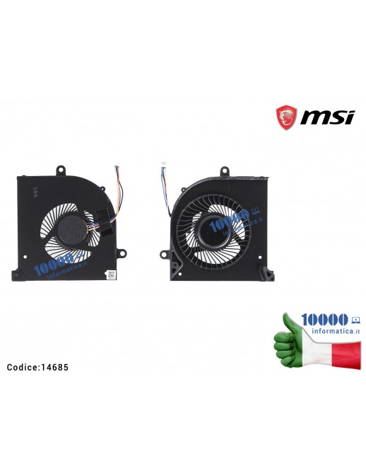 Ventola Fan CPU MSI GS75 Stealth 8SF (MS-17G1) P75 Creator 8SE WS75 9TK GS75 Stealth 9SE
