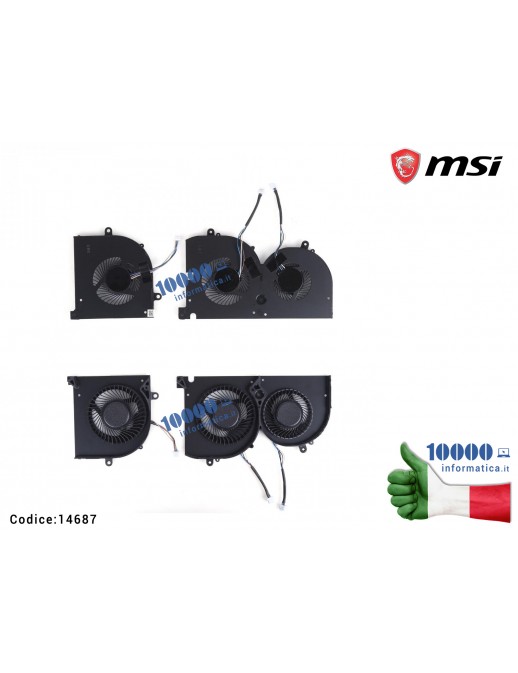 Ventola Fan CPU+GPU MSI GS75 Stealth 8SF (MS-17G1) P75 Creator 8SE WS75 9TK GS75 Stealth 9SE