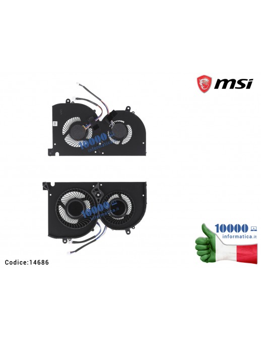 Ventola Fan GPU MSI GS75 Stealth 8SF (MS-17G1) P75 Creator 8SE WS75 9TK GS75 Stealth 9SE [DUAL FAN]