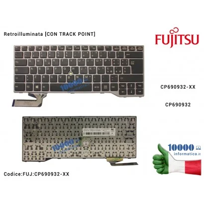 Tastiera Italiana Retroilluminata FUJITSU LifeBook E736 EE743 E544 E546 E746 [CON TRACK POINT] CP690932-XX CP690932