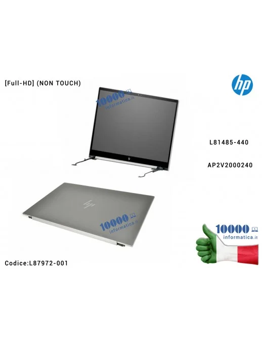 L87972-001 Display Assembly LCD HP 17-CG 17-CG0004NL [Full-HD] (NON TOUCH) vetro cavo flat e cerniere incluse B173HAN04.3 FHD...