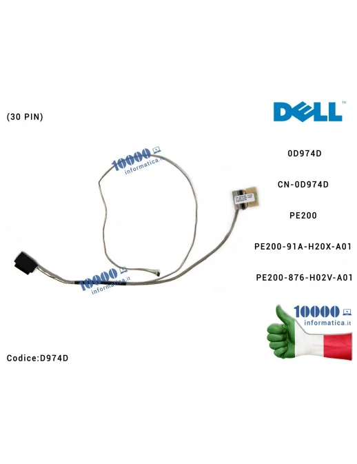 D974D Cavo Flat LCD Dell Vostro P87G Inspiron 13-5370 30 pin D974D 0D974D CN-0D974D Cavo Flat LCD DELL Vostro 5370 V5370 P87G...